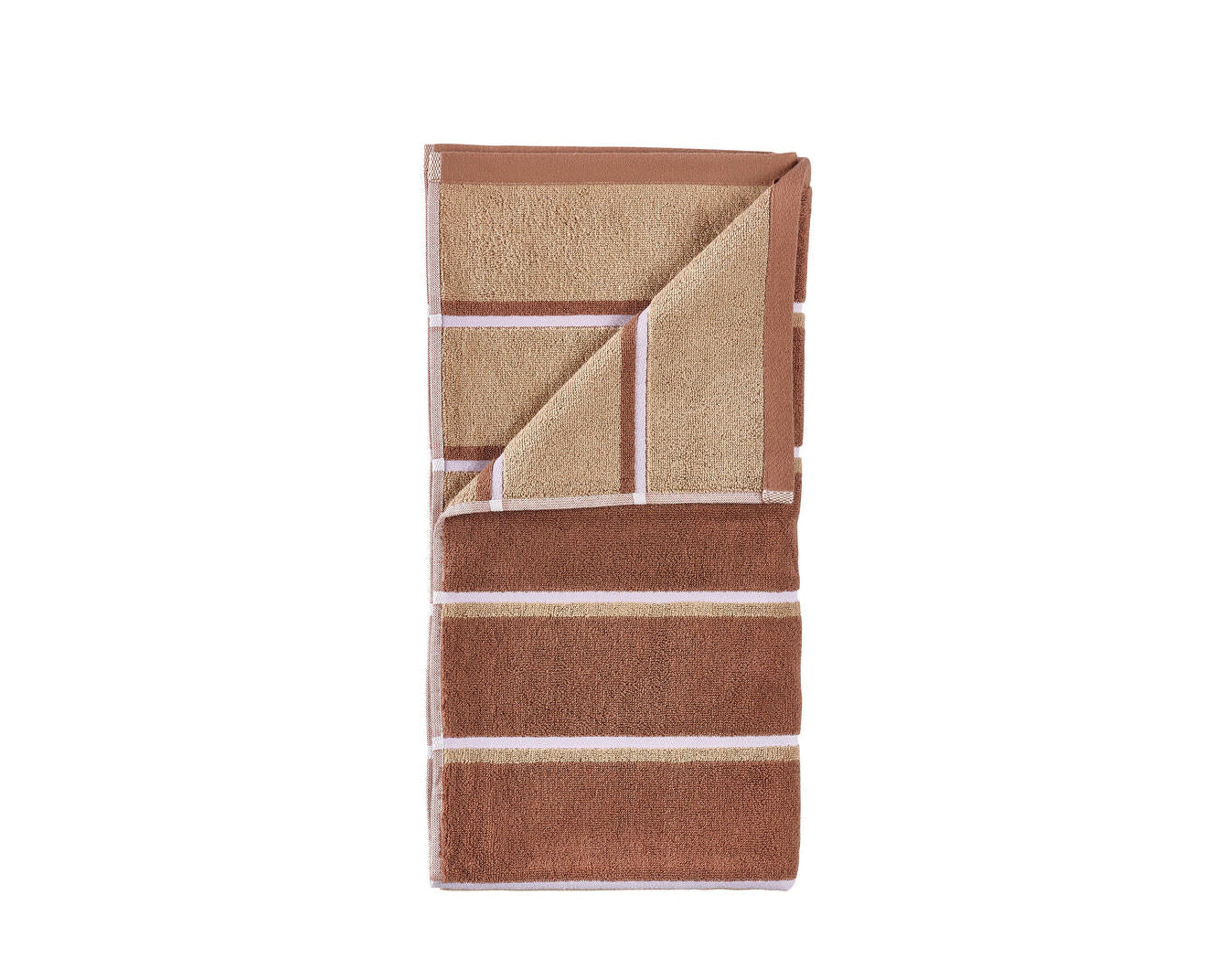 Sauna håndklæde - Terracotta/Camel/Lupine